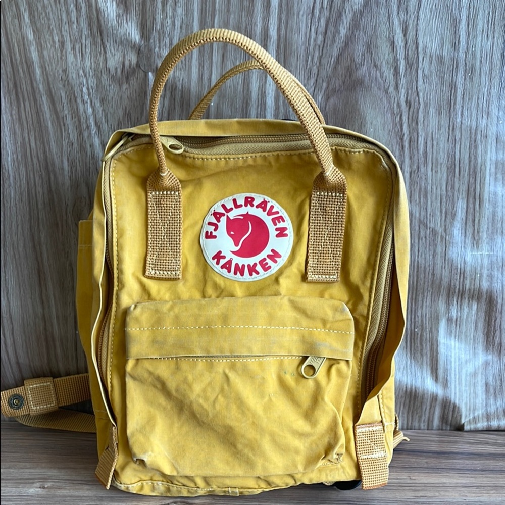Pre-owned Kånken Yellow Backpack condition see the pictures